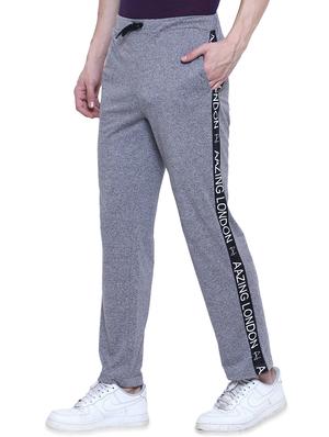 grey cotton full length track pant - 15933778 - Standard Image - 2