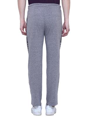 grey cotton full length track pant - 15933778 - Standard Image - 3