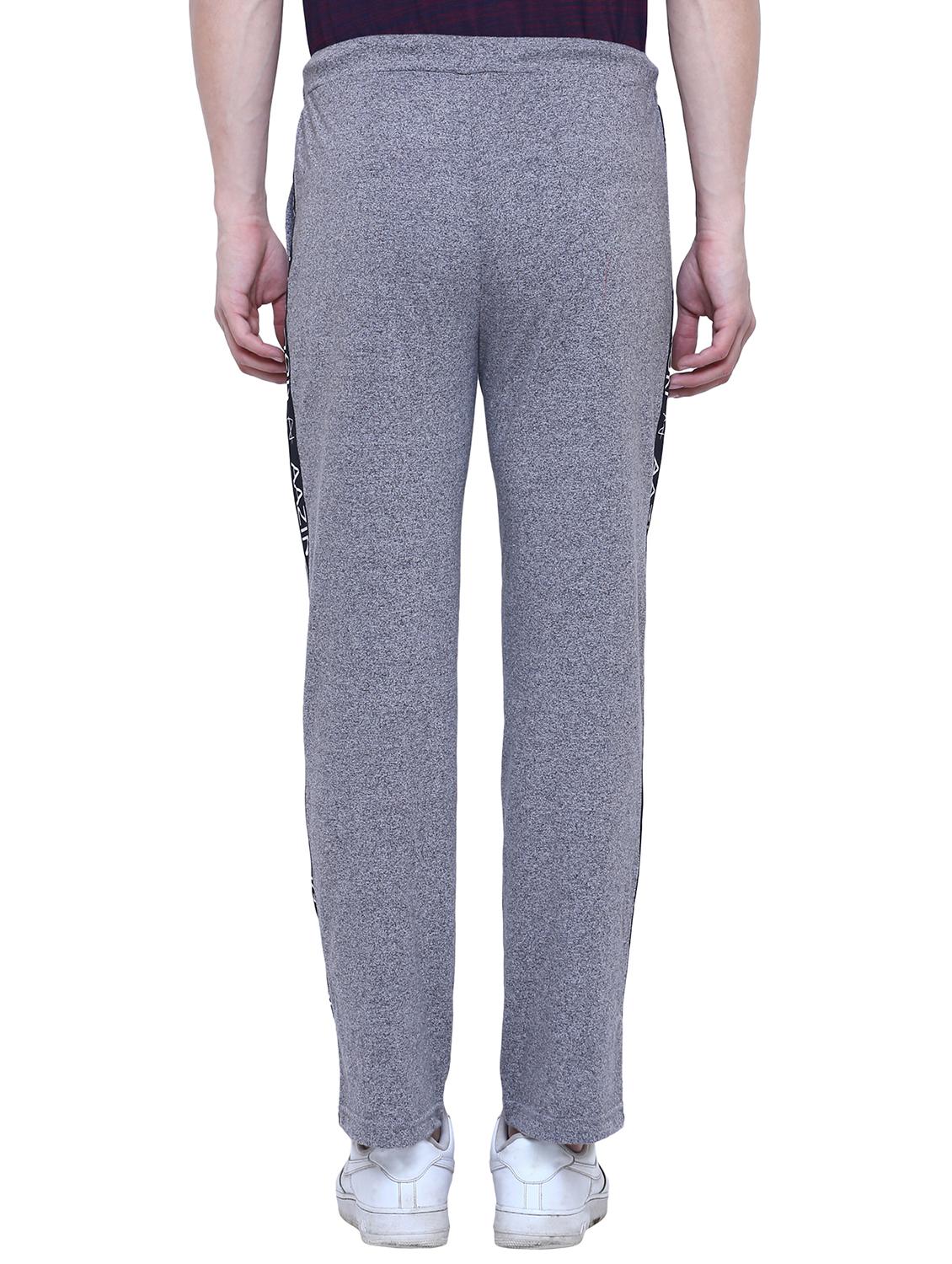 grey cotton full length track pant - 15933778 - Zoom Image - 3