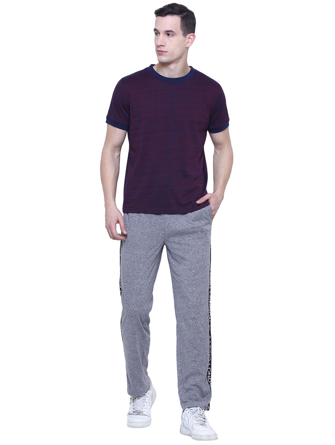 grey cotton full length track pant - 15933778 - Zoom Image - 4