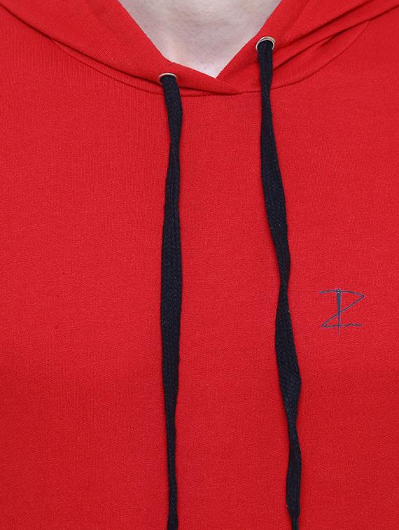 red cotton hooded t-shirt - 15933785 - Zoom Image - 5
