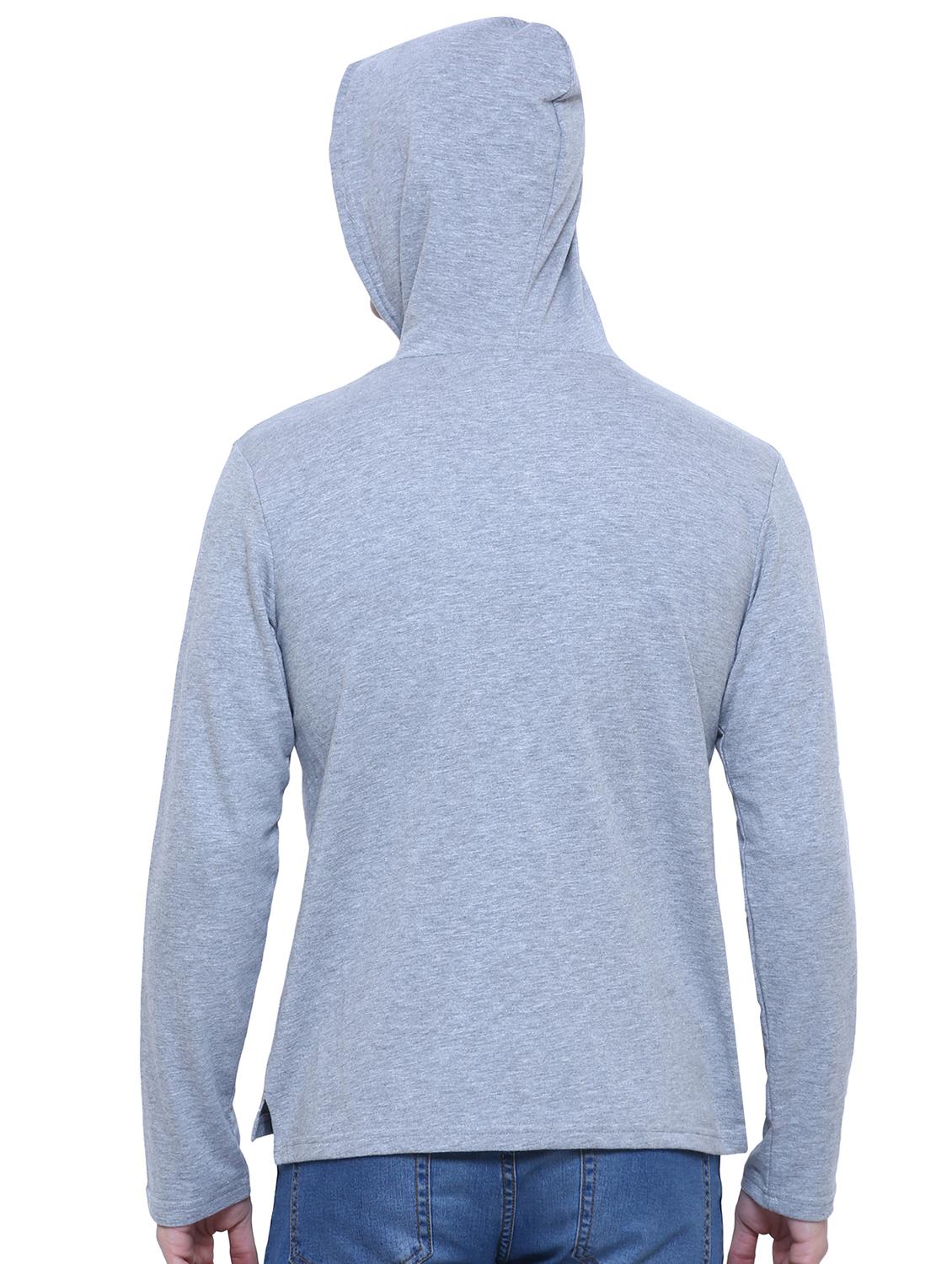grey cotton hooded t-shirt - 15933786 - Zoom Image - 3