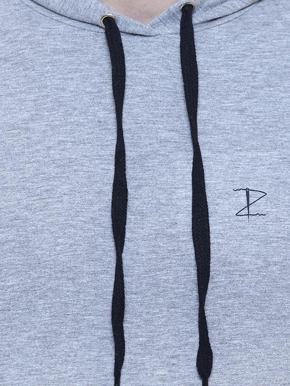 grey cotton hooded t-shirt - 15933786 - Zoom Image - 5