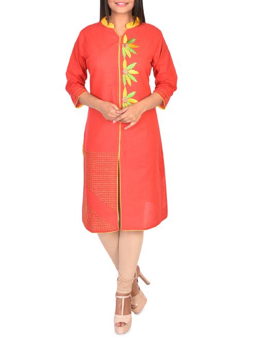 Embroidered straight kurta - 15934085 - Standard Image - 1