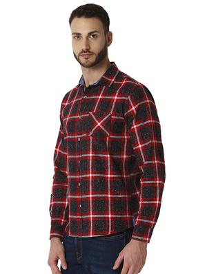 red checkered casual shirt - 15934214 - Standard Image - 2