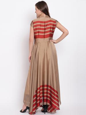 stripes flared ethnic dress - 15934266 - Standard Image - 3
