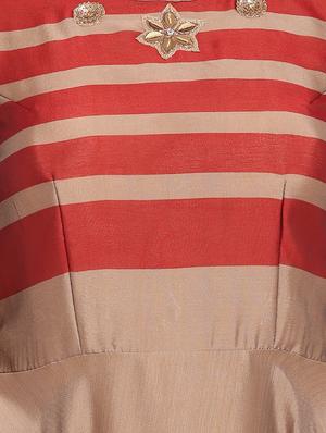 stripes flared ethnic dress - 15934266 - Standard Image - 4