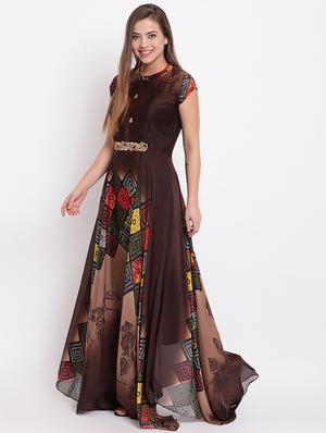 a-line printed dress - 15934267 - Standard Image - 2