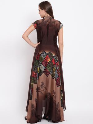 a-line printed dress - 15934267 - Standard Image - 3