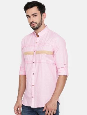 pink cotton casual shirt - 15934332 - Standard Image - 2