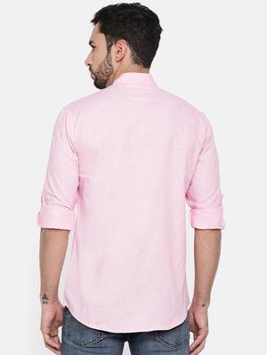 pink cotton casual shirt - 15934332 - Standard Image - 3