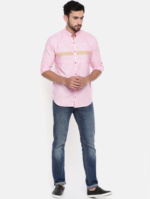 pink cotton casual shirt - 15934332 - Standard Image - 4