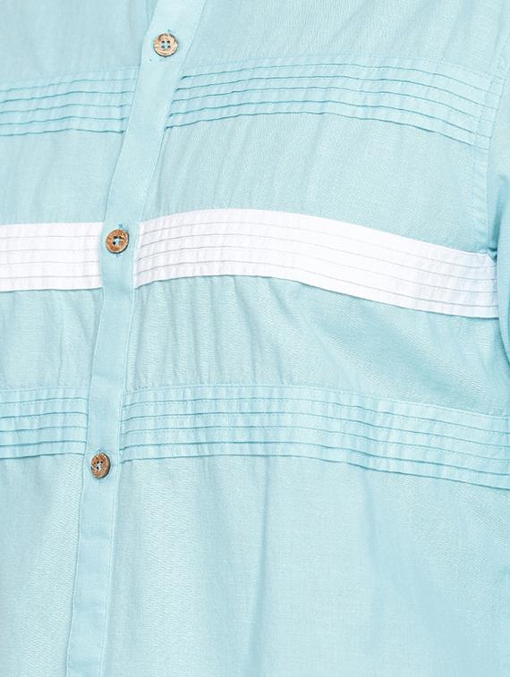 blue cotton casual shirt - 15934333 - Zoom Image - 5