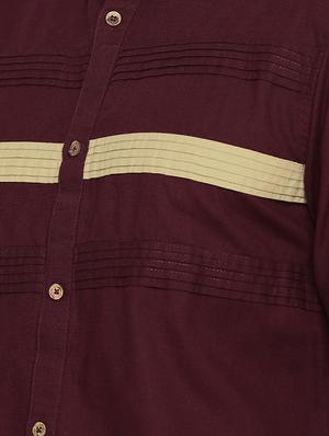 maroon cotton casual shirt - 15934335 - Standard Image - 5