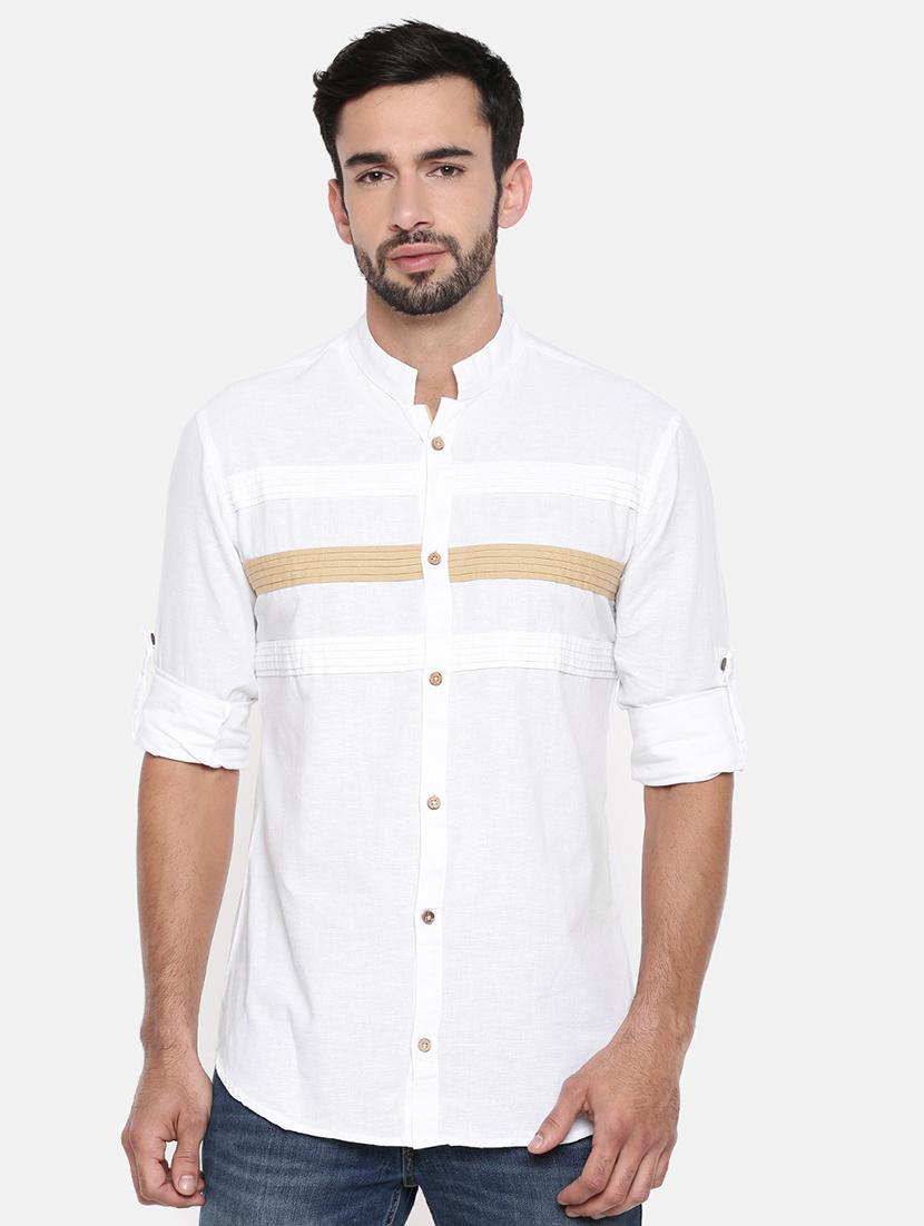 white cotton casual shirt - 15934337 - Zoom Image - 1
