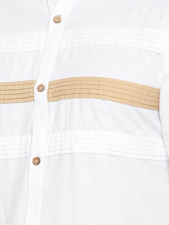 white cotton casual shirt - 15934337 - Zoom Image - 5