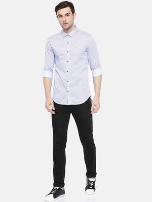 blue printed casual shirt - 15934347 - Standard Image - 4