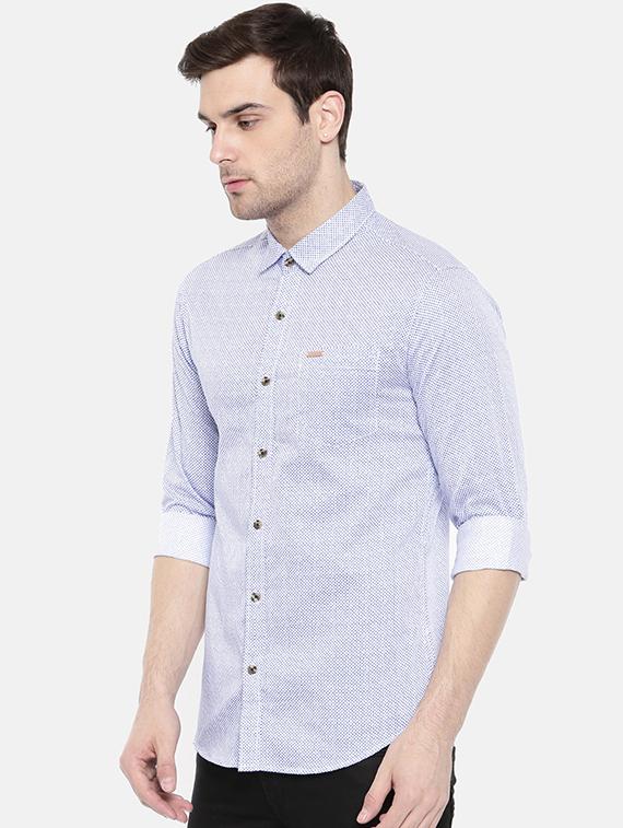 blue printed casual shirt - 15934347 - Zoom Image - 2