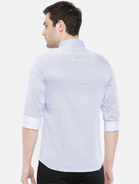 blue printed casual shirt - 15934347 - Zoom Image - 3