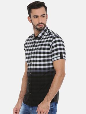 black checkered casual shirt - 15934349 - Standard Image - 2