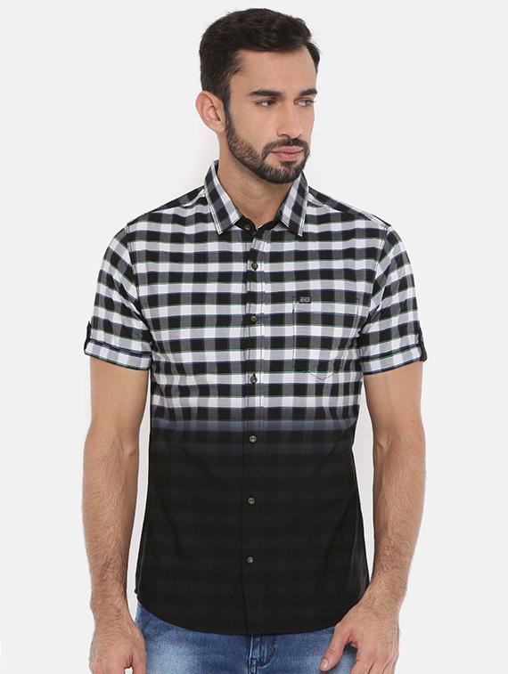 black checkered casual shirt - 15934349 - Zoom Image - 1
