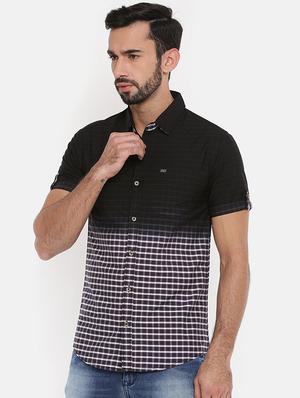black checkered casual shirt - 15934351 - Standard Image - 2