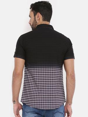 black checkered casual shirt - 15934351 - Standard Image - 3
