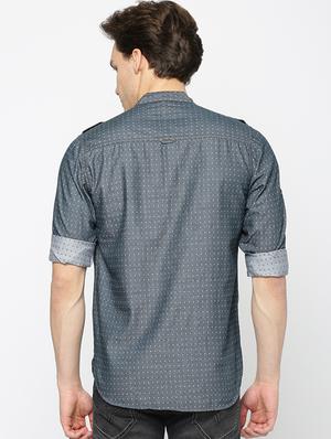 grey cotton short kurta - 15934400 - Standard Image - 3