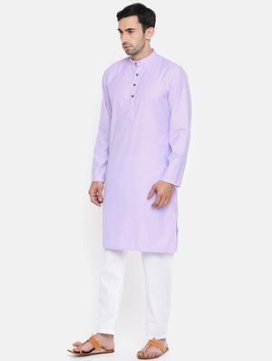 purple cotton ethnic wear set - 15934423 - Standard Image - 2
