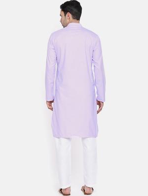 purple cotton ethnic wear set - 15934423 - Standard Image - 3