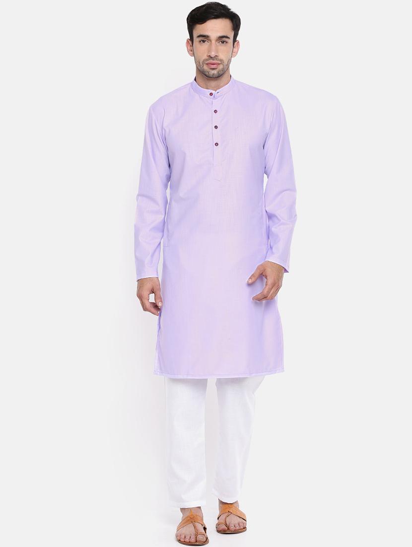 purple cotton ethnic wear set - 15934423 - Zoom Image - 1