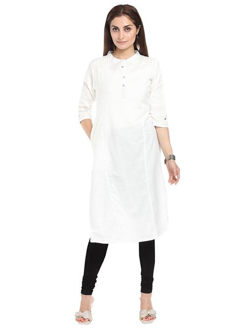 solid straight kurta - 15934453 - Standard Image - 1
