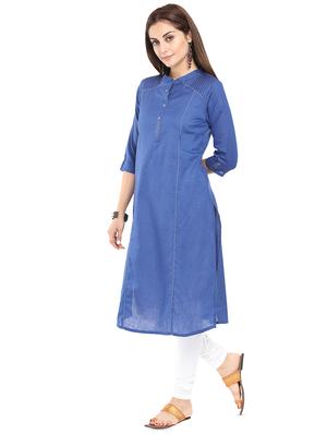 solid straight kurta - 15934454 - Standard Image - 2