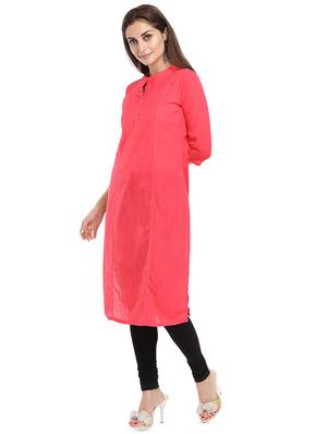 pintucks solid straight kurta - 15934458 - Standard Image - 2