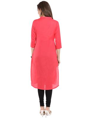 pintucks solid straight kurta - 15934458 - Standard Image - 3