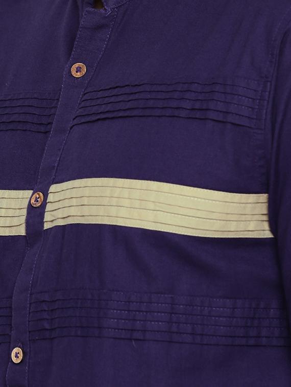 blue cotton casual shirt - 15934605 - Zoom Image - 5
