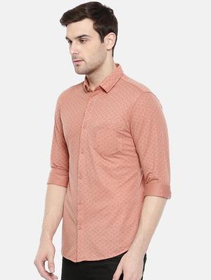 orange printed casual shirt - 15934606 - Standard Image - 2