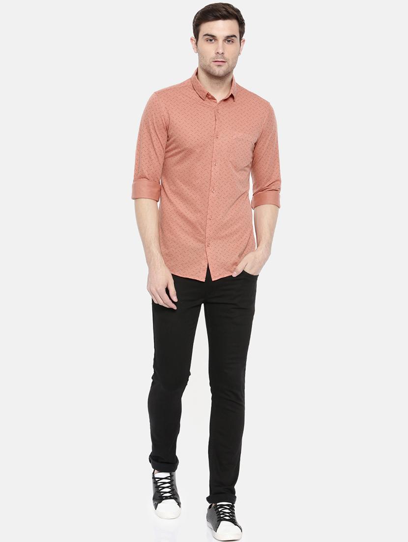 orange printed casual shirt - 15934606 - Zoom Image - 4