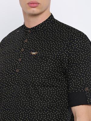 black cotton short kurta - 15934617 - Standard Image - 5