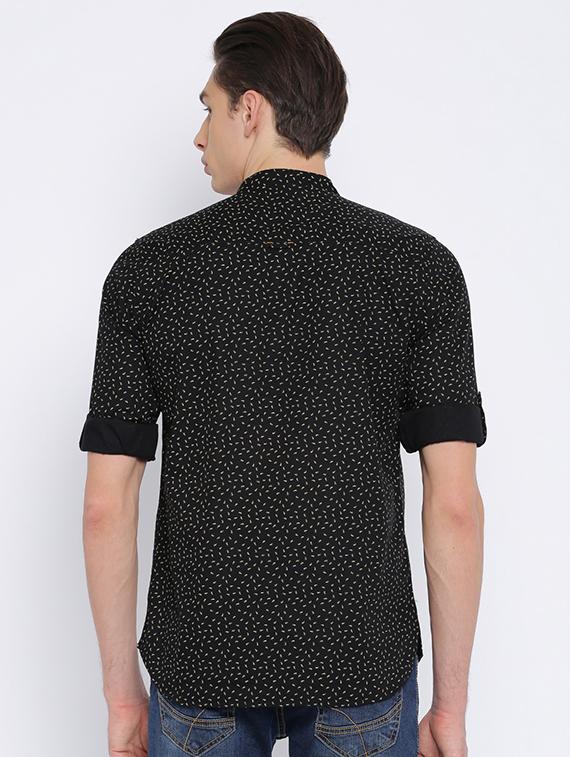 black cotton short kurta - 15934617 - Zoom Image - 3