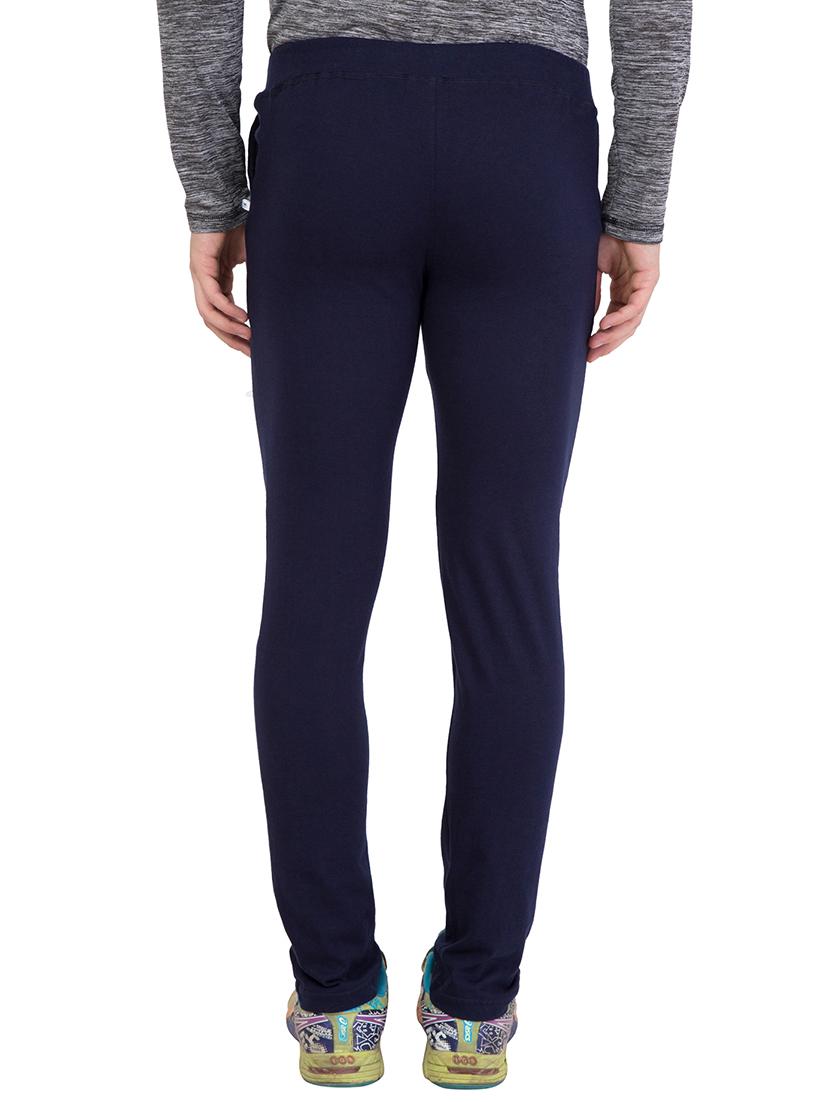 navy blue cotton ankle length track pant - 15934697 - Zoom Image - 3