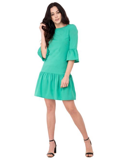bell sleeved a-line dress - 15934873 - Standard Image - 1