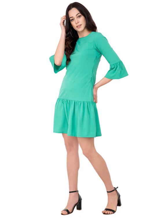 bell sleeved a-line dress - 15934873 - Zoom Image - 2