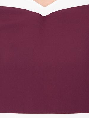 contrast paneled a-line dress - 15934874 - Standard Image - 4