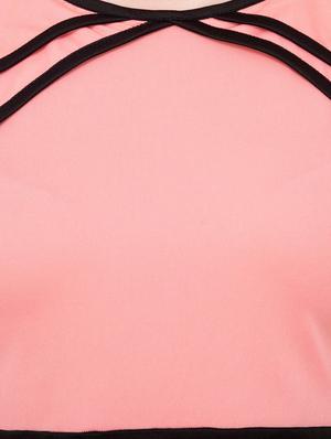 piping detail contrast sheath dress - 15934875 - Standard Image - 4