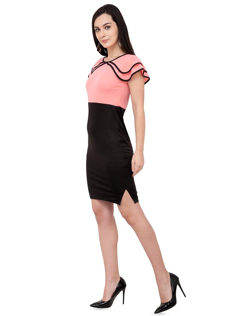piping detail contrast sheath dress - 15934875 - Zoom Image - 2