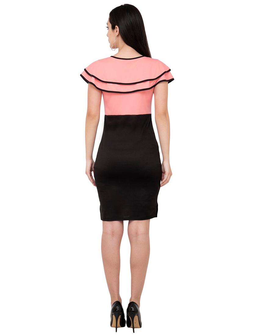 piping detail contrast sheath dress - 15934875 - Zoom Image - 3