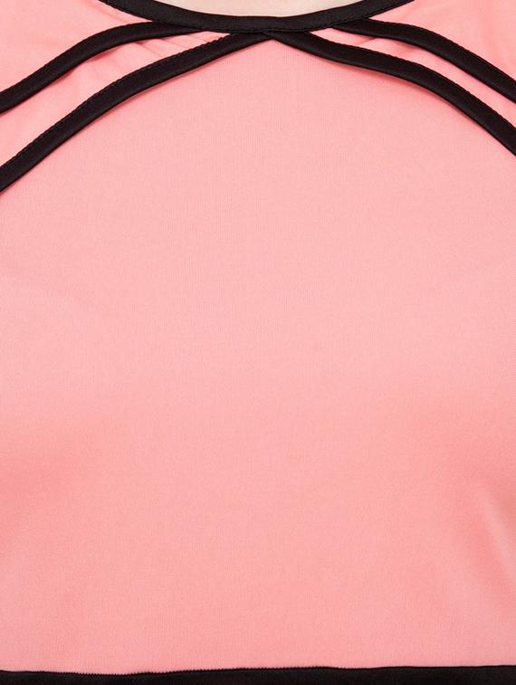 piping detail contrast sheath dress - 15934875 - Zoom Image - 4