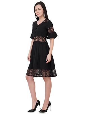 paisley lace insert a-line dress - 15934884 - Standard Image - 2