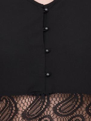 paisley lace insert a-line dress - 15934884 - Standard Image - 4